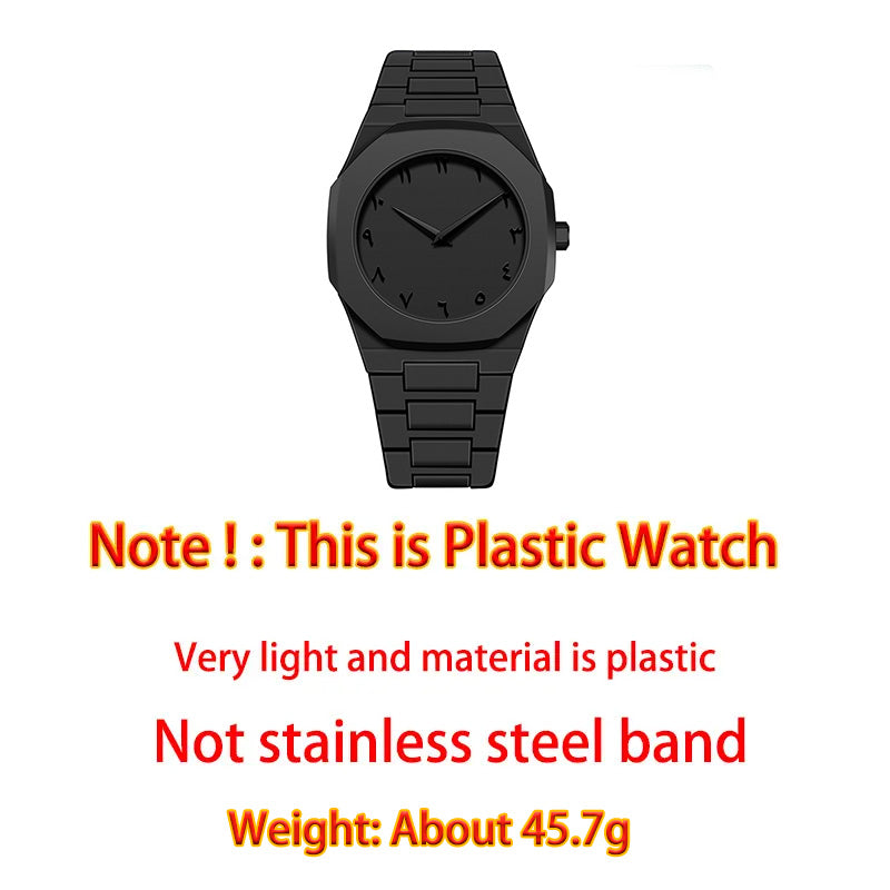Wholesale Luxury Business Black Alloy Band Arabic Dial Watches for Men Custom Logo Montre Pour Homme Arabe