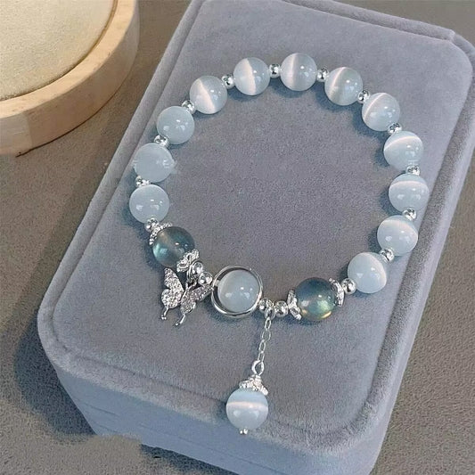 New Fashion Crystal Bracelet for Women Girls Korean Pendant Bracelet Ins Flower Glass Bracelets Friend Jewelry